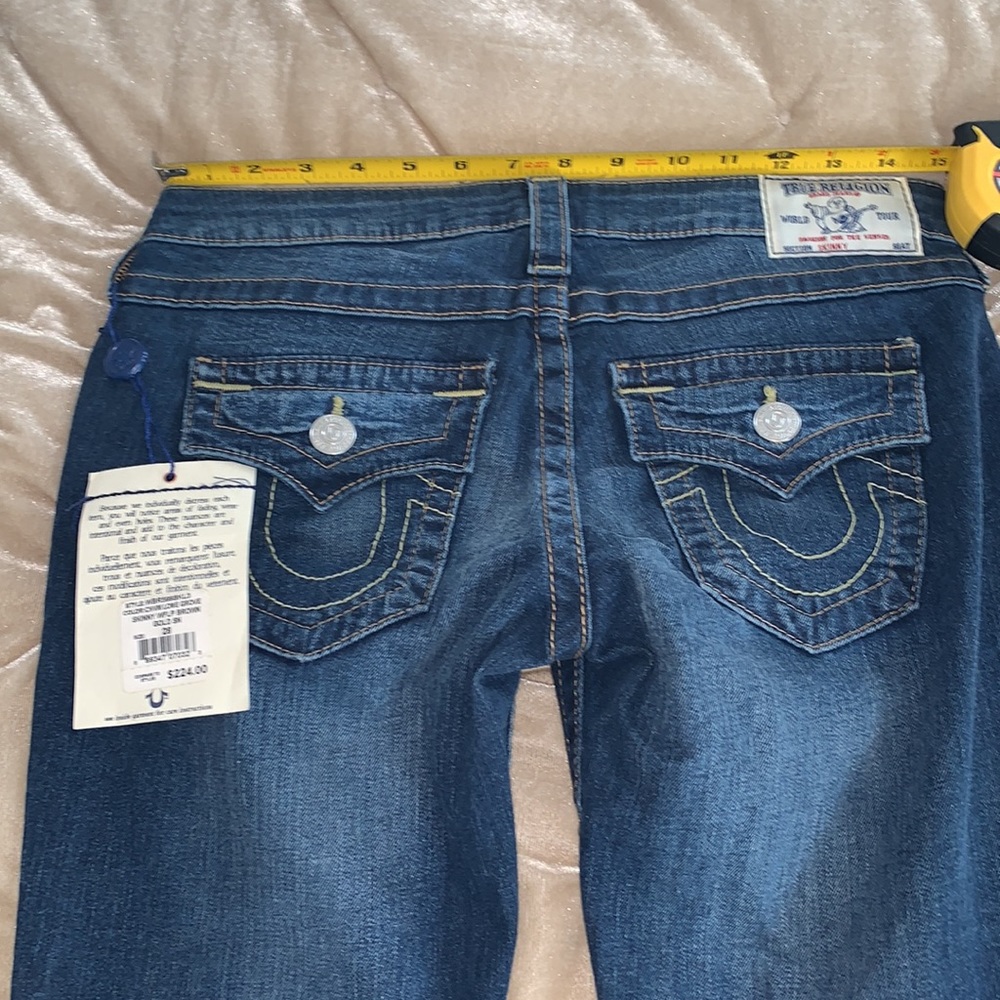 True Religion Blue Dark Rinse Style Number Wbr599skl3 Skinny Jeans